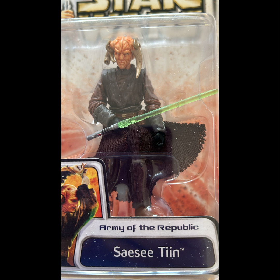 Star Wars Saesee Tiin Clone Wars Army of The Republic Action Figure MOC