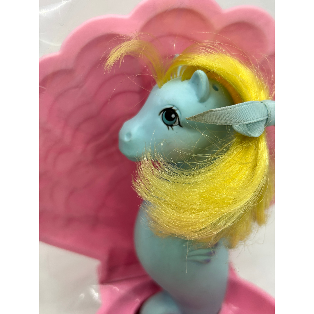 Vintage My Little Pony Sea Pony Surfdancer with box & inserts one side panel off
