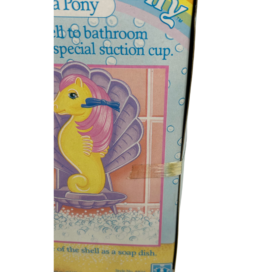 Vintage My Little Pony Sea Pony Surfdancer with box & inserts one side panel off