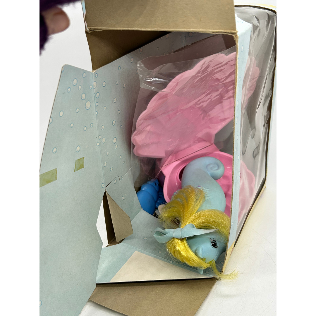 Vintage My Little Pony Sea Pony Surfdancer with box & inserts one side panel off