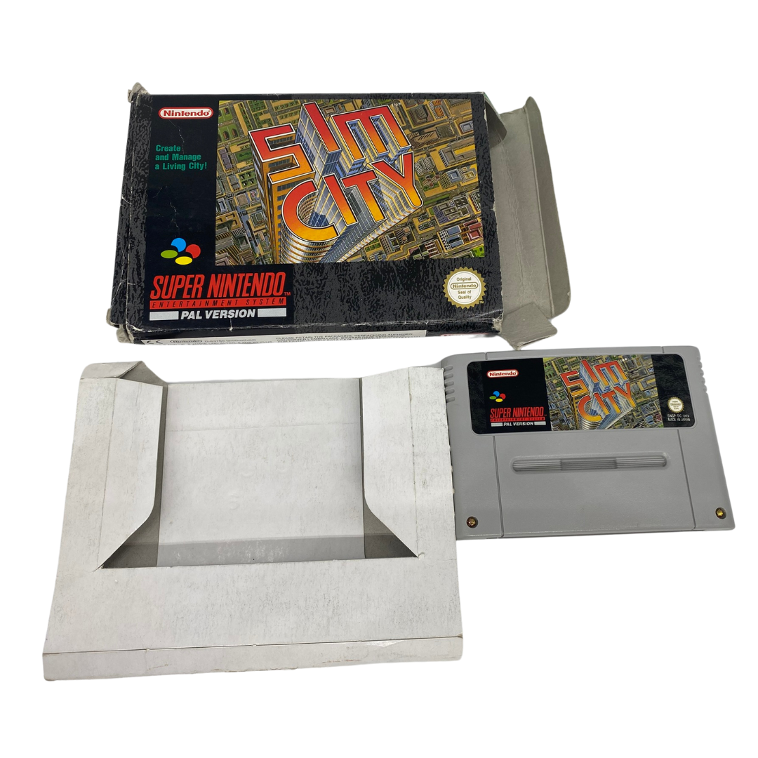 Super Nintendo / SNES Sim City with box and insert