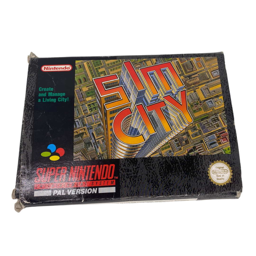 Super Nintendo / SNES Sim City with box and insert
