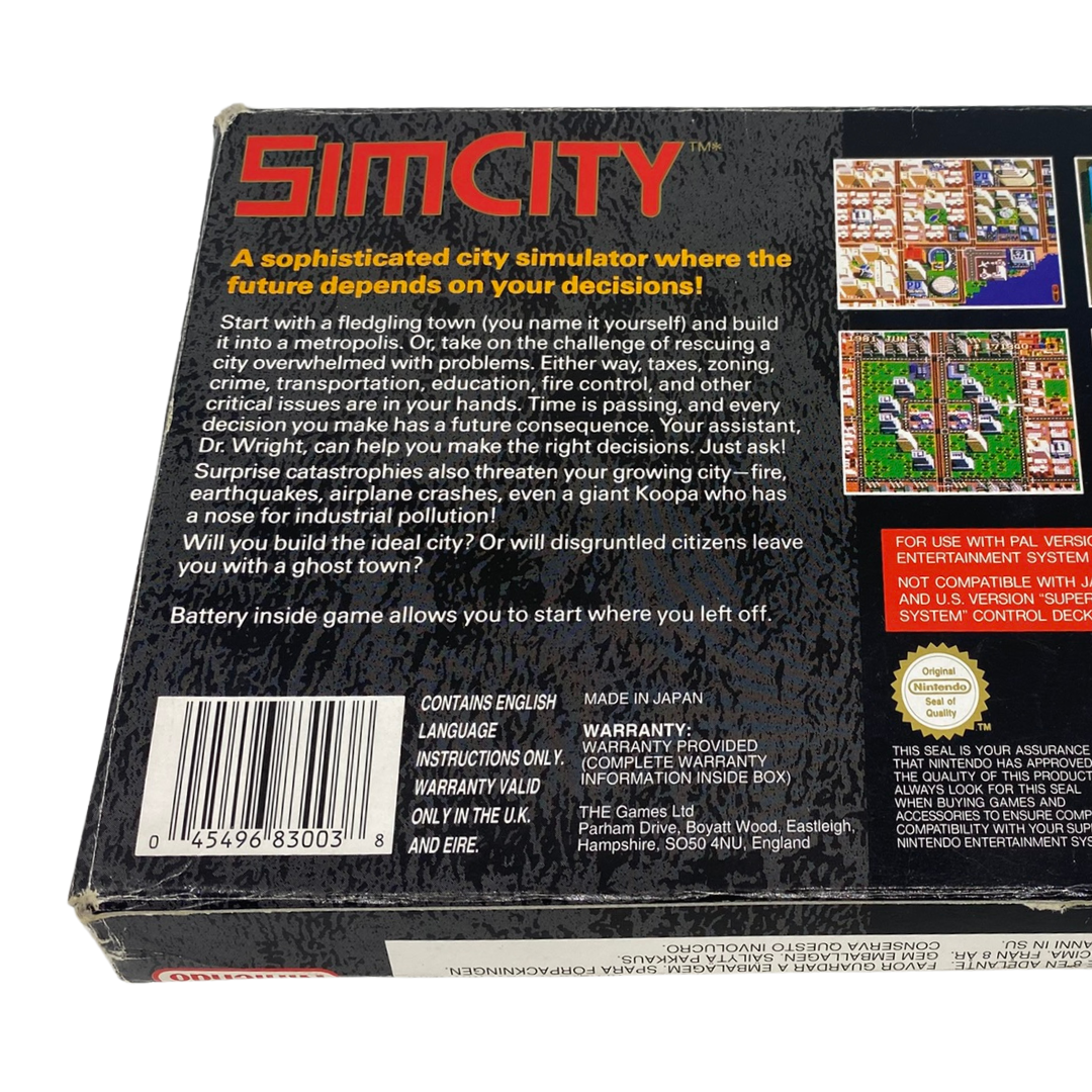 Super Nintendo / SNES Sim City with box and insert