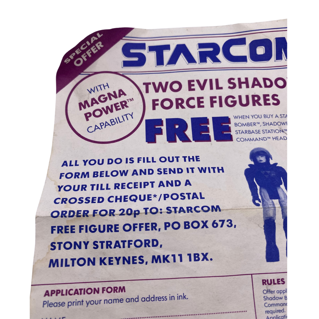 Starcom Special two figure offer paperwork U.K. 812