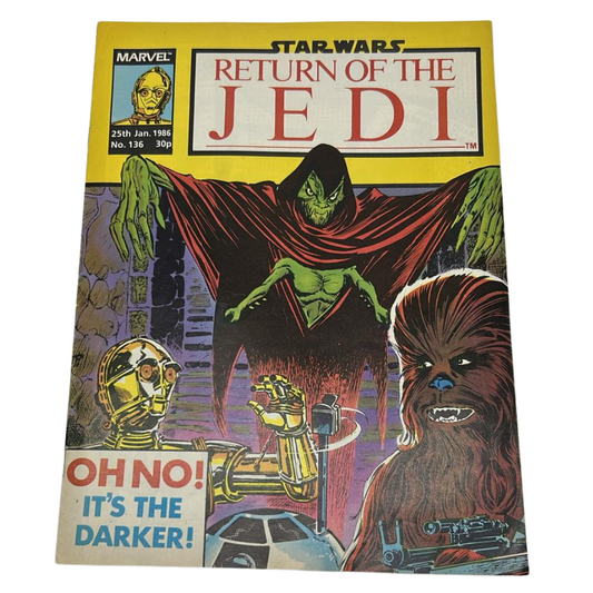 Return of the Jedi No 136 25th January 1986 Star Wars Weekly UK Marvel Comic