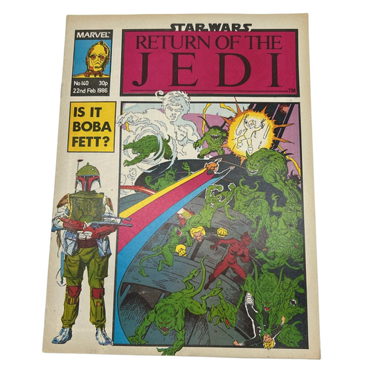 Return of the Jedi No 140 22nd February 1986 Star Wars Weekly Comic Boba Fett