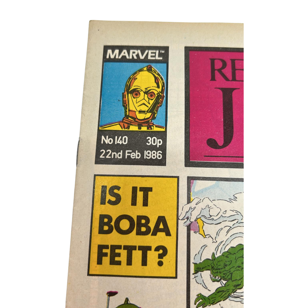 Return of the Jedi No 140 22nd February 1986 Star Wars Weekly Comic Boba Fett