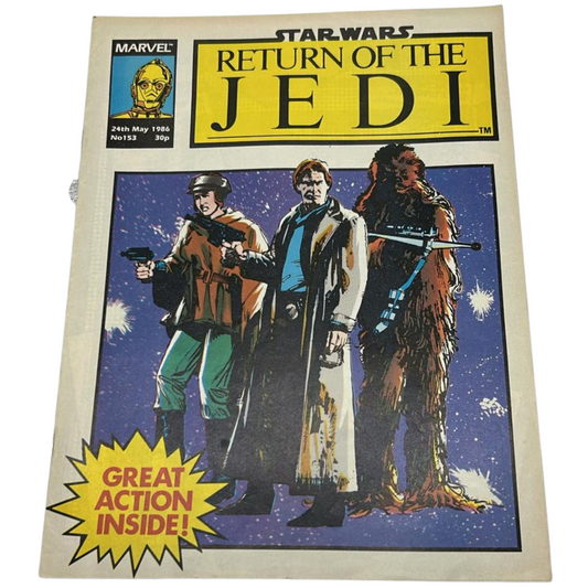 Return of the Jedi No 153 14th May 1986 Star Wars Weekly Comic Marvel