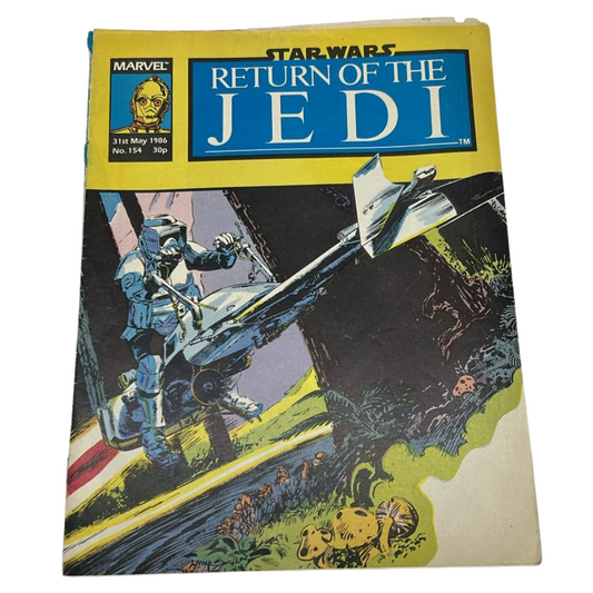 Return of the Jedi No 154 31st May 1986 Star Wars Weekly Comic Marvel