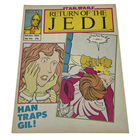 Star Wars Weekly comic Return Of The Jedi #125 9th Nov 1985 Han Traps Gil