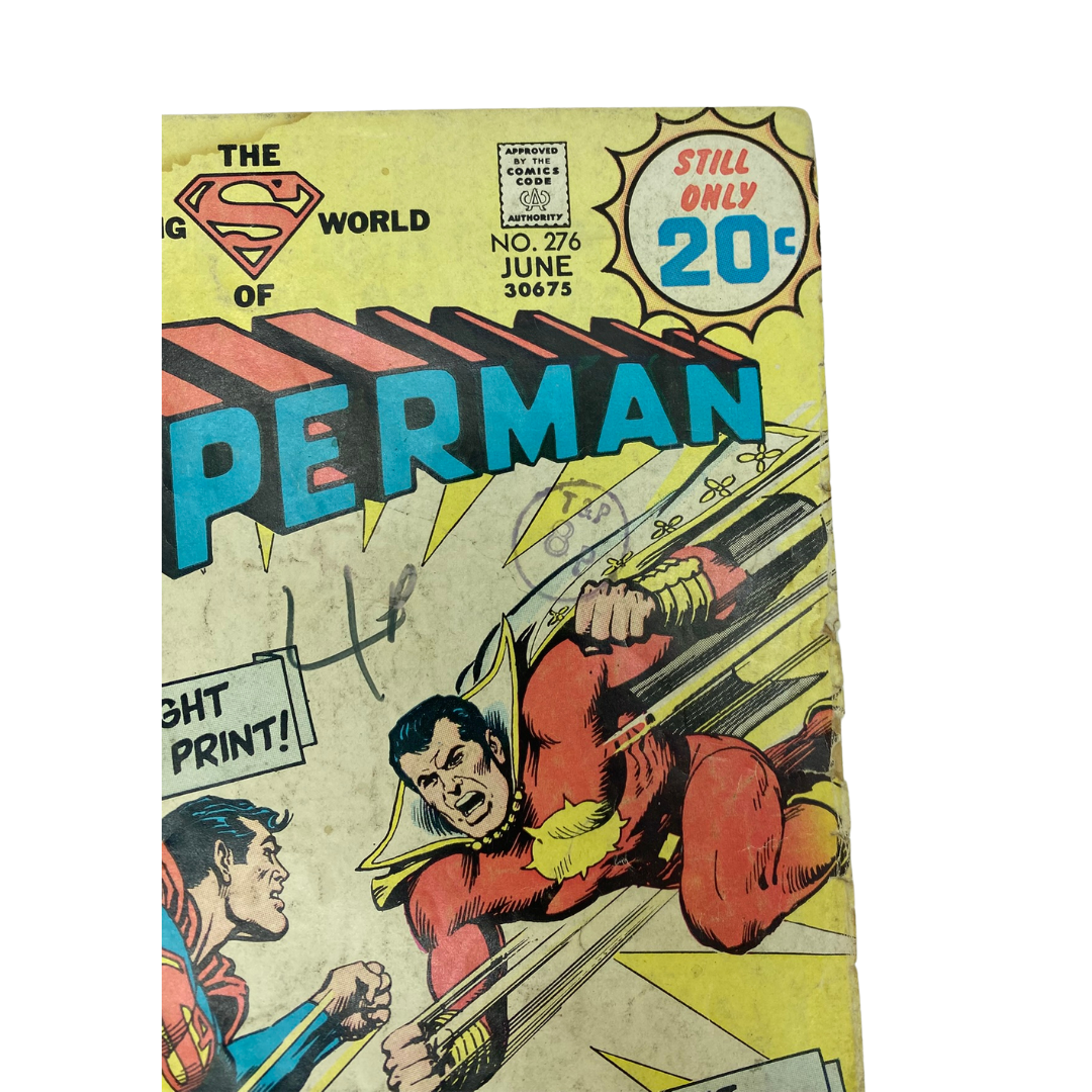 Superman No. 276 1st Appearance Of Shazam Captain Thunder 1974 DC Comics