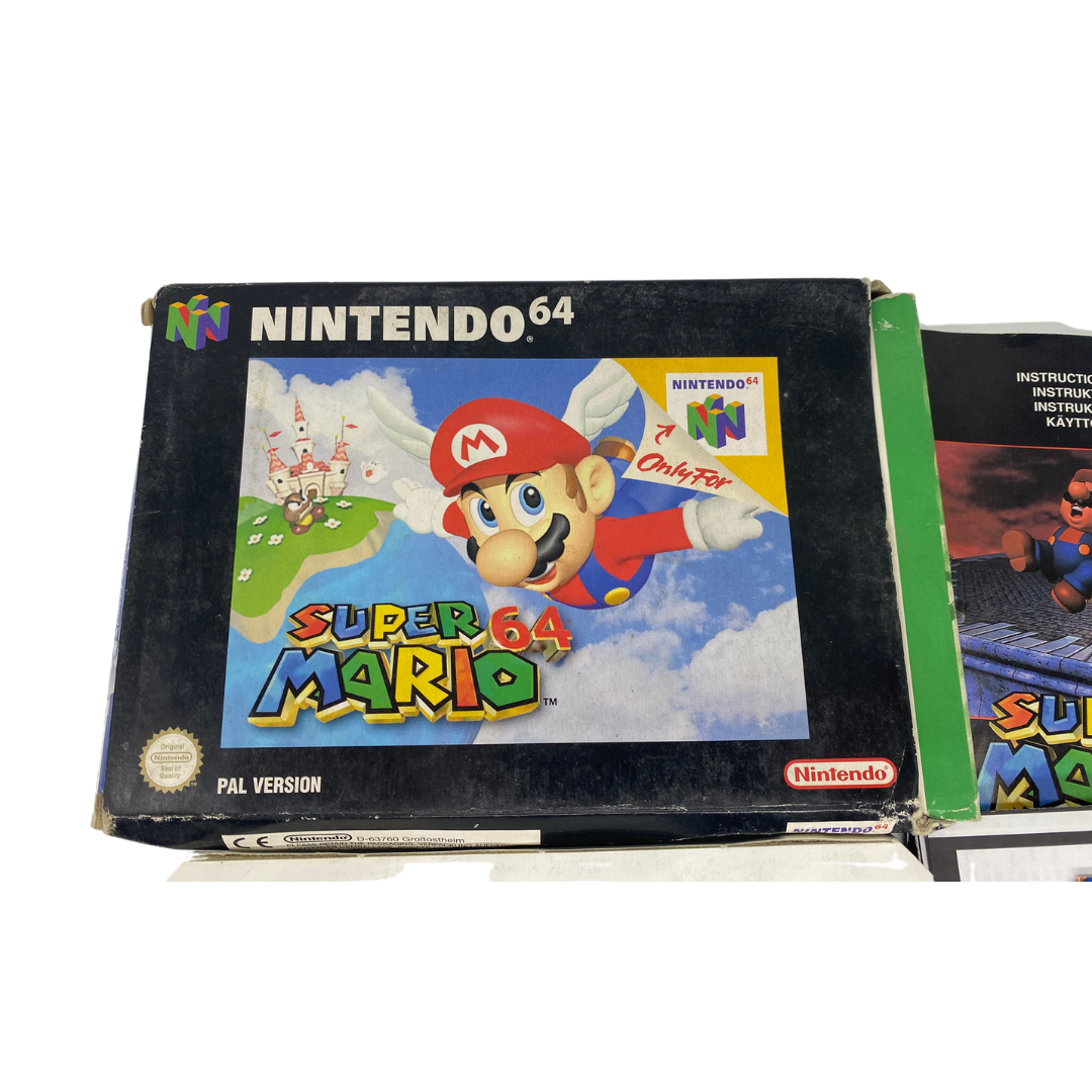 Nintendo 64 / N64 Super Mario 64, game, box, insert instructions