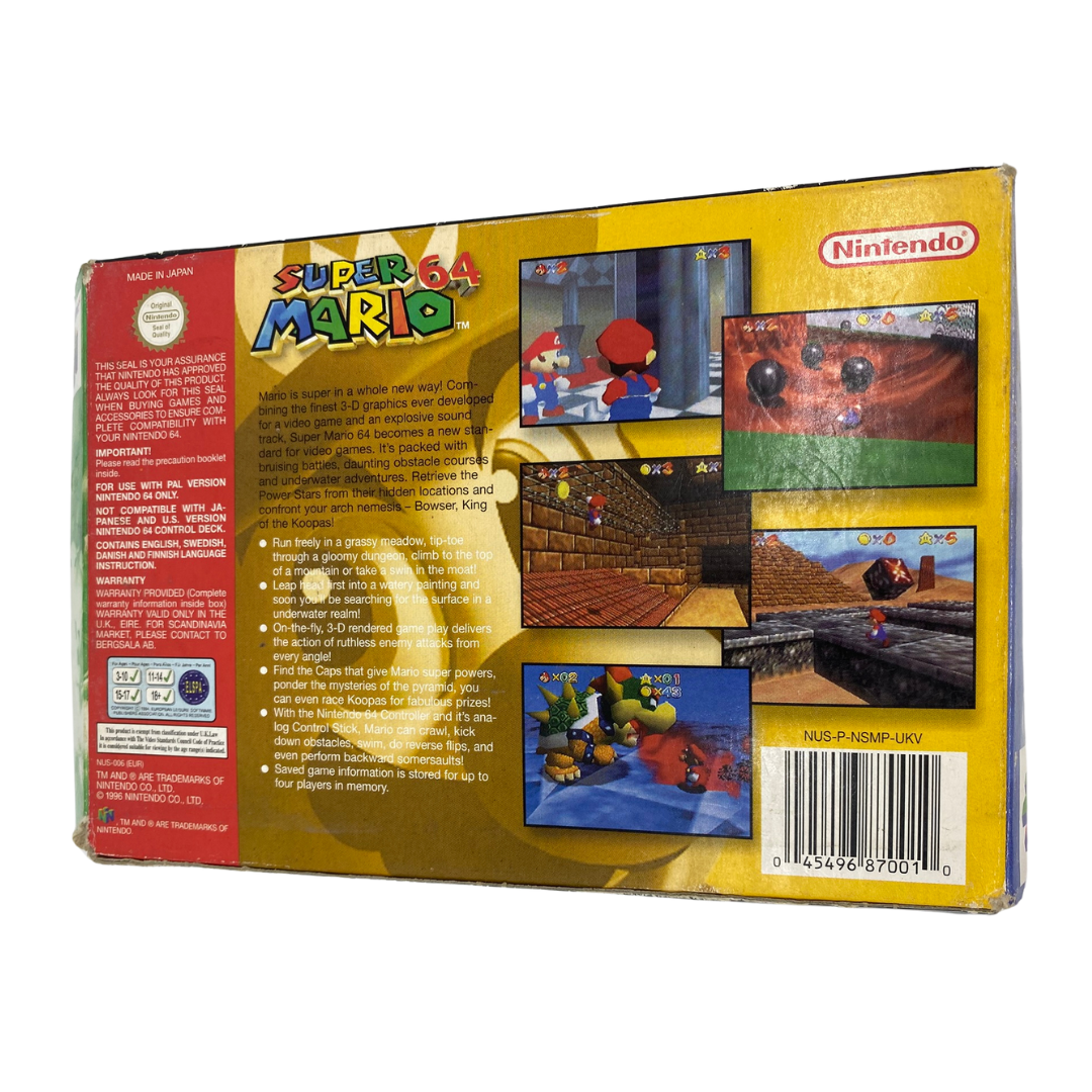 Nintendo 64 / N64 Super Mario 64, game, box, insert instructions