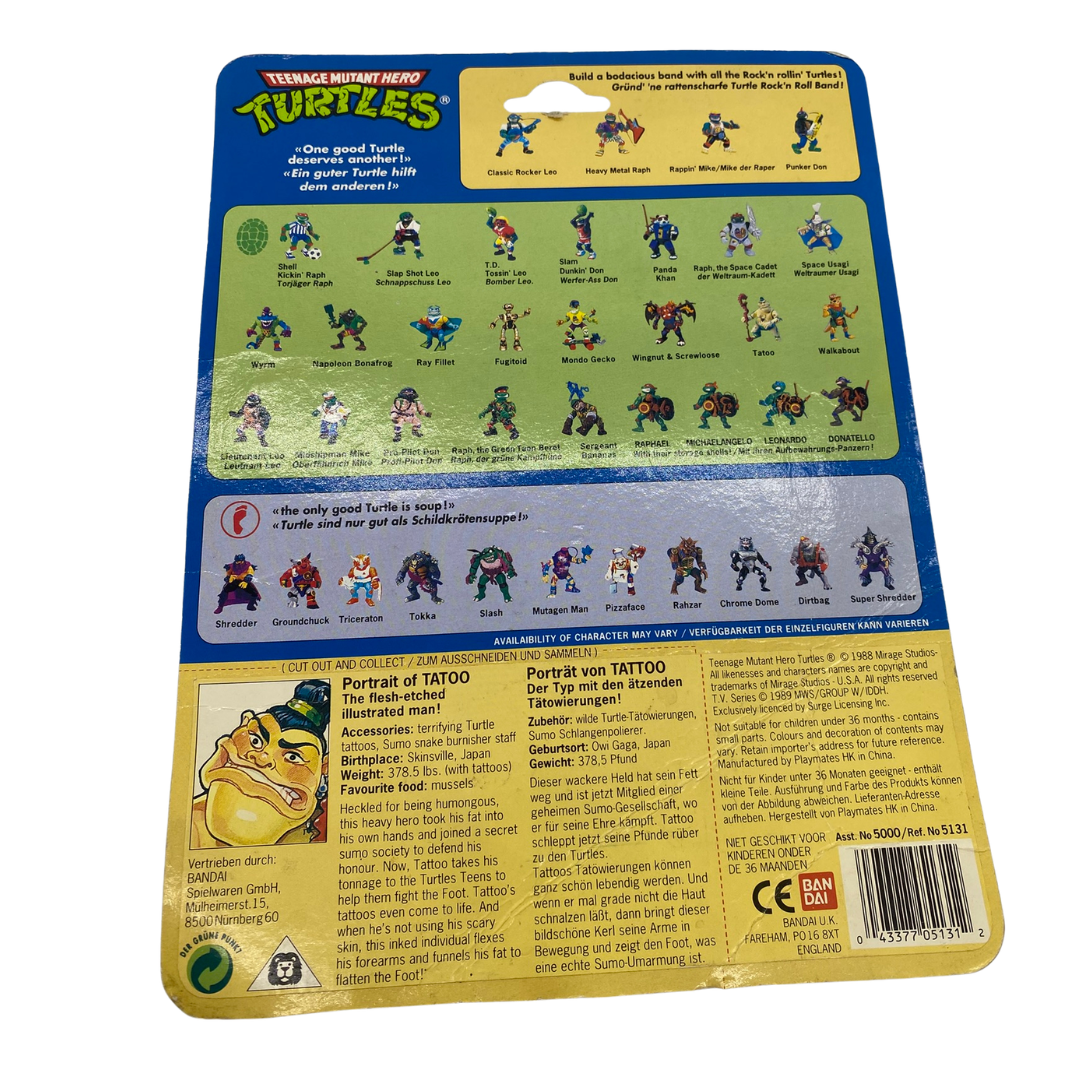 Teenage Mutant Ninja Turtles Tattoo / Tatoo figure cardback original