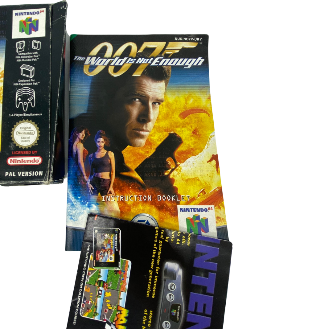 Nintendo 64 / N64 The World Is Not Enough James Bond 007, game box instructions