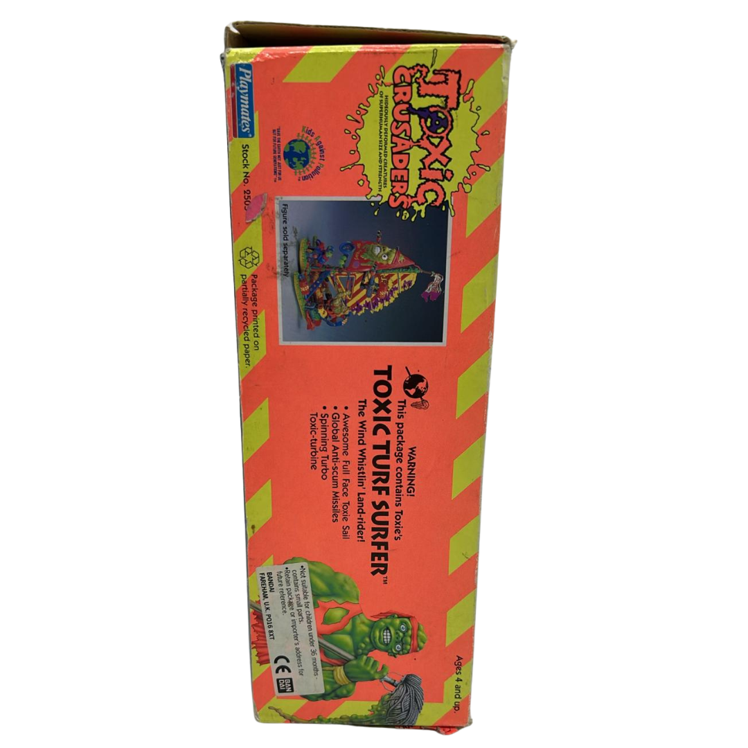 Toxic Crusaders Toxic Turf Surfer in box with unused contents