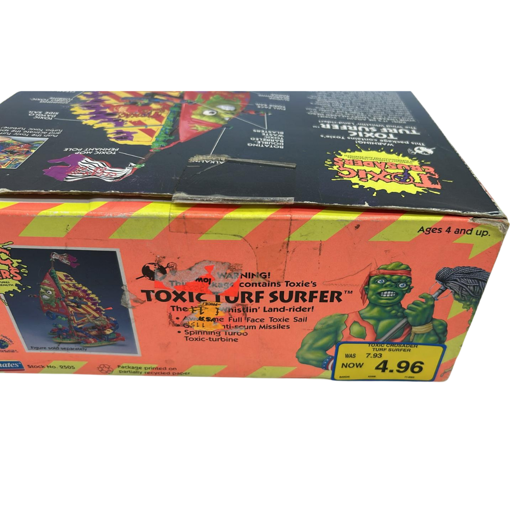 Toxic Crusaders Toxic Turf Surfer in box with unused contents