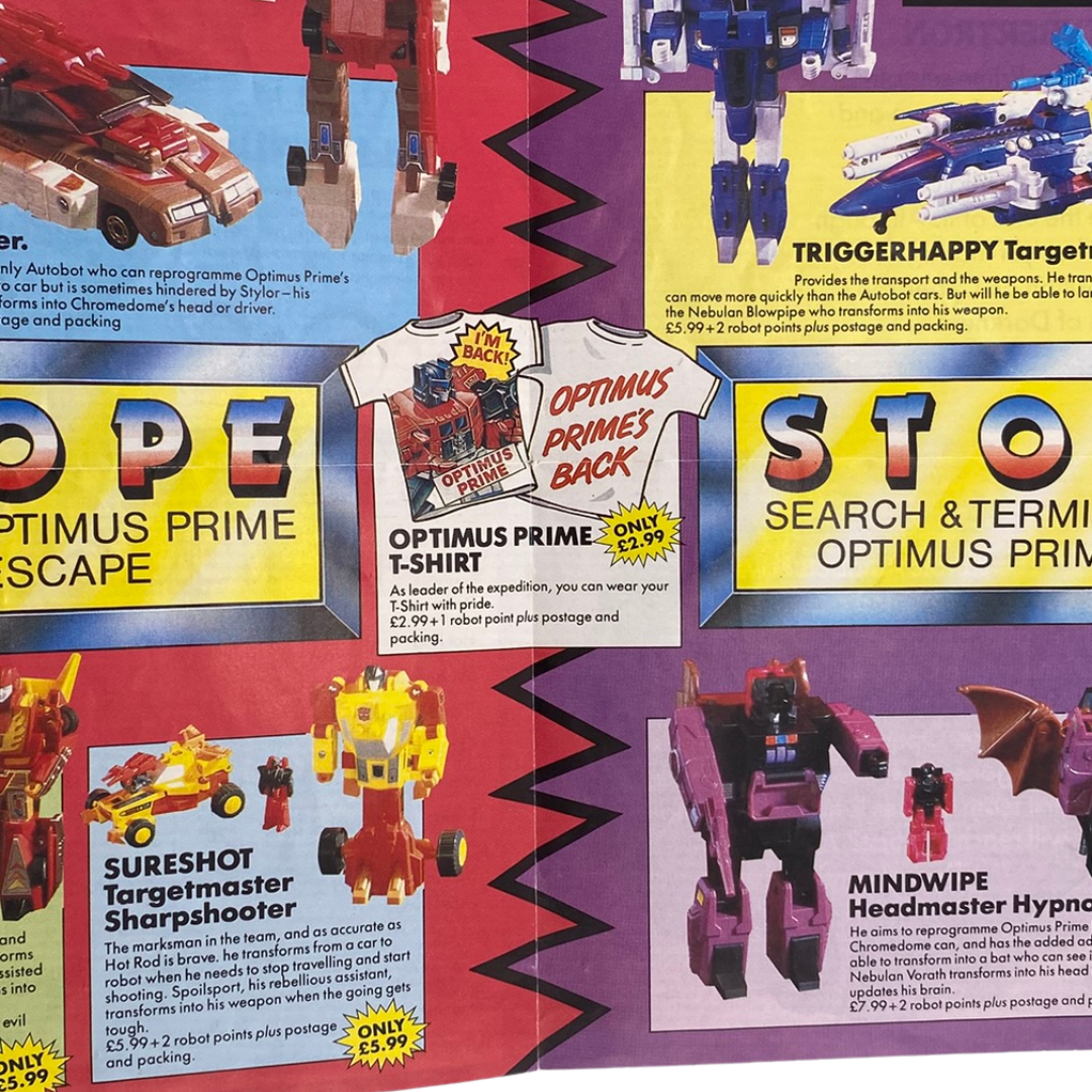 Transformers G1 Optimus Prime Rescue offer leaflet