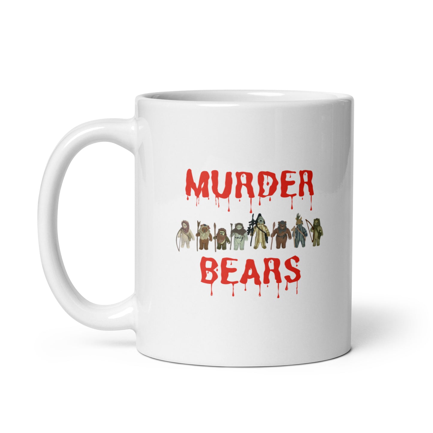 Vintage Star Wars Murder Bears Ewoks white glossy mug