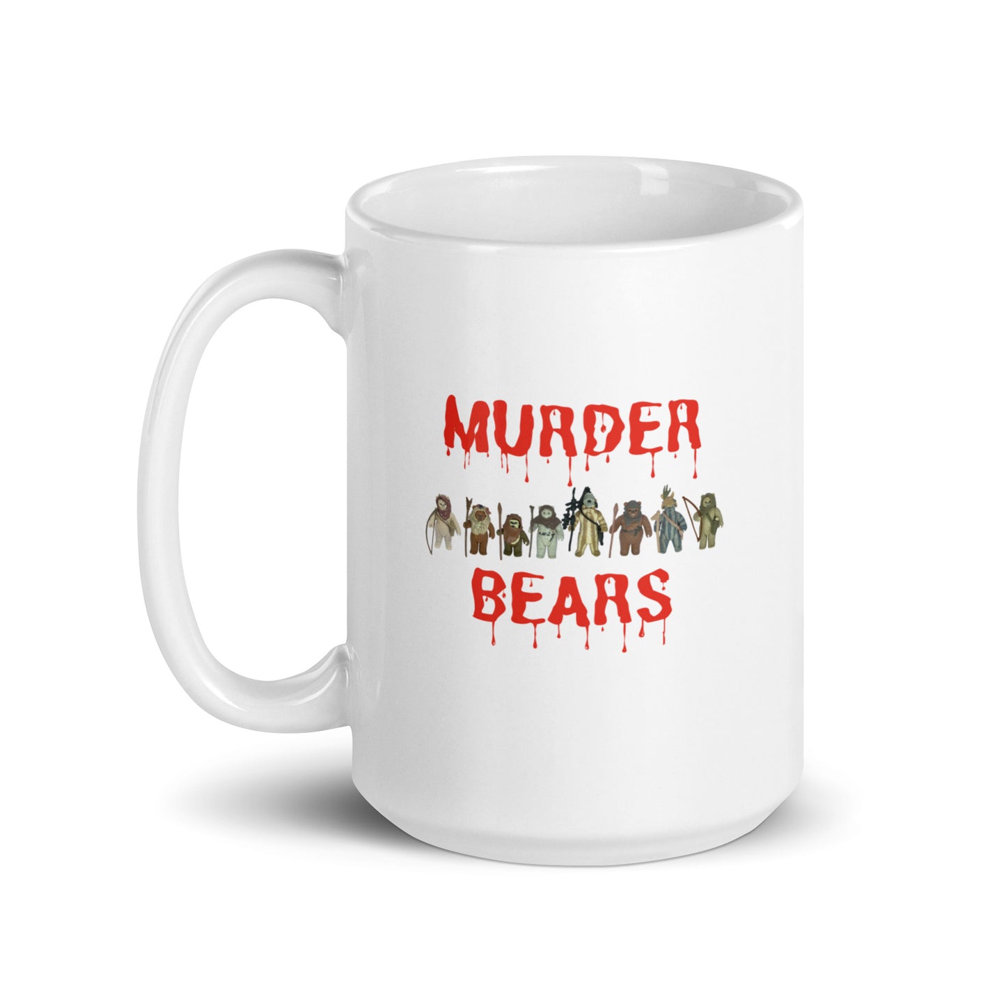 Vintage Star Wars Murder Bears Ewoks white glossy mug