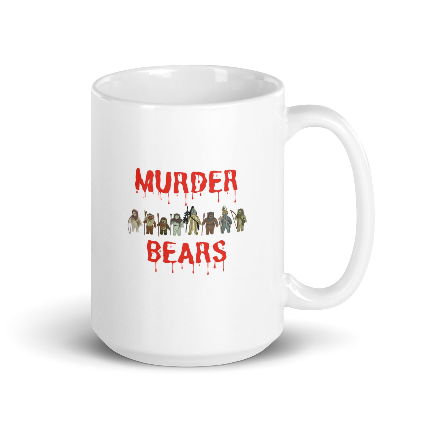 Vintage Star Wars Murder Bears Ewoks white glossy mug