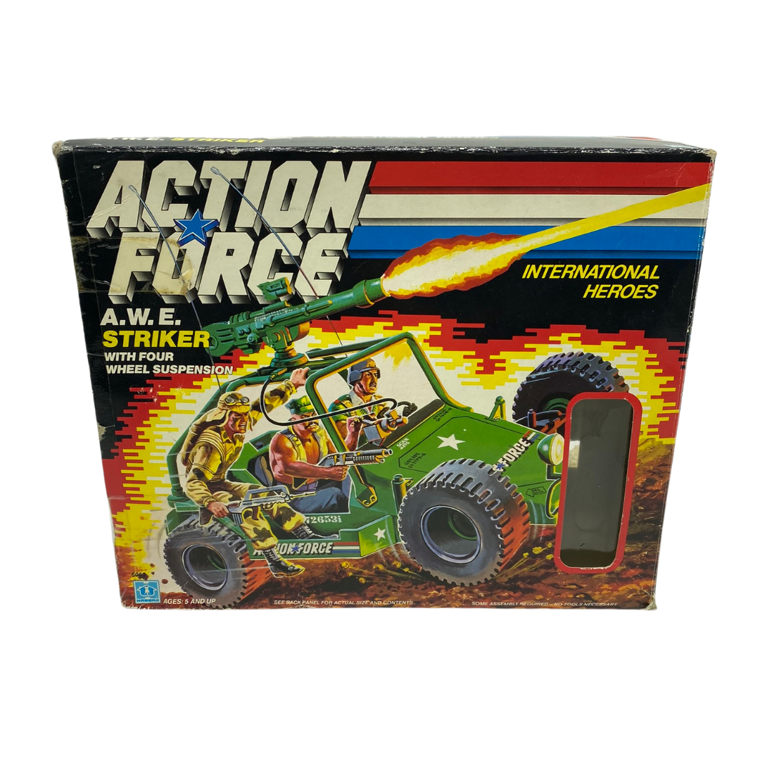 GI Joe,  Action Force AWE Striker complete with box Vintage Hasbro 529