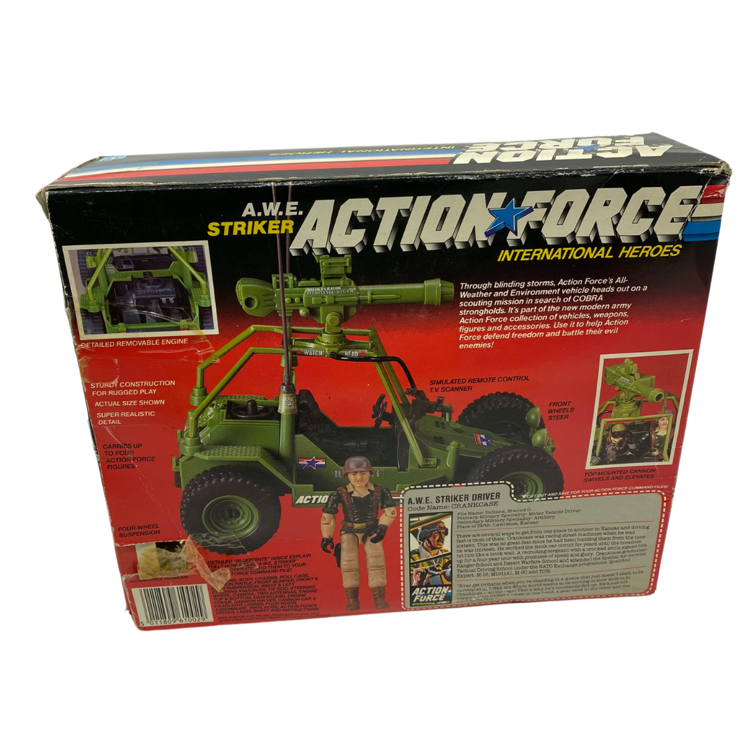 GI Joe,  Action Force AWE Striker complete with box Vintage Hasbro 529