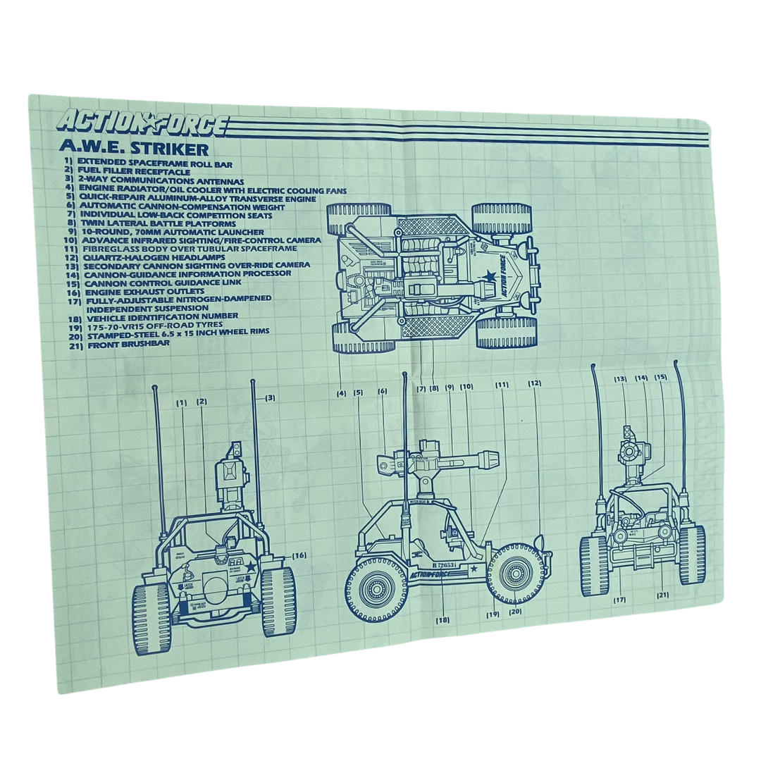 GI Joe, Action Force AWE Striker blueprints instructions 129