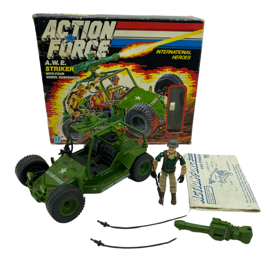 GI Joe,  Action Force AWE Striker complete with box Vintage Hasbro 529