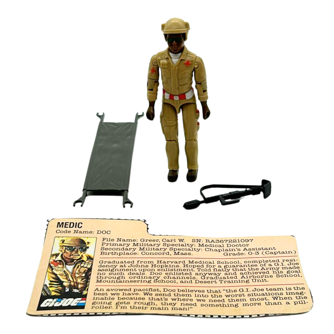 Action Force, GI Joe Doc complete figure & filecard, Palitoy 468