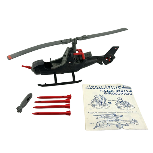 GI Joe, Action Force FANG helicopter complete with instructions 197