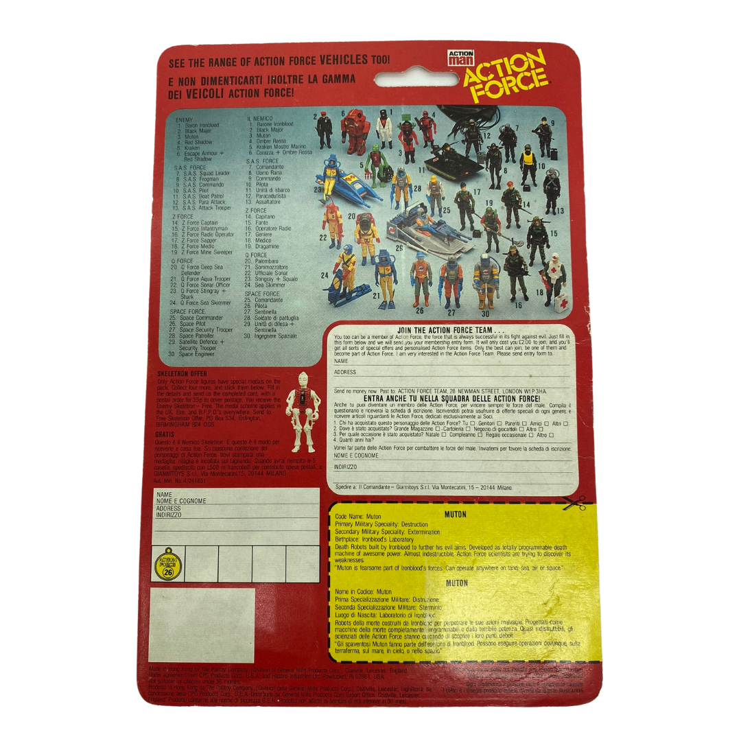 Action Force Palitoy Muton Red Shadows card back