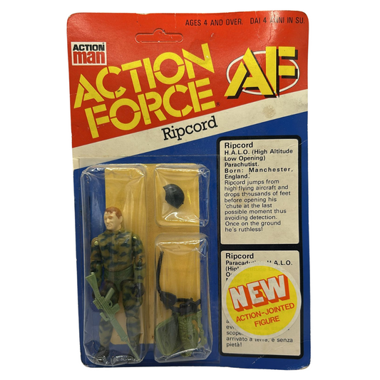 GI Joe, Action Force Ripcord MOC by Palitoy card quite worn