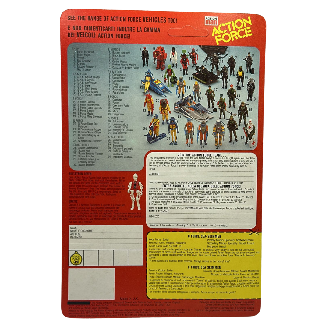 Action Force Sea Skimmer Q Force MOC Action Figure on card unpunched