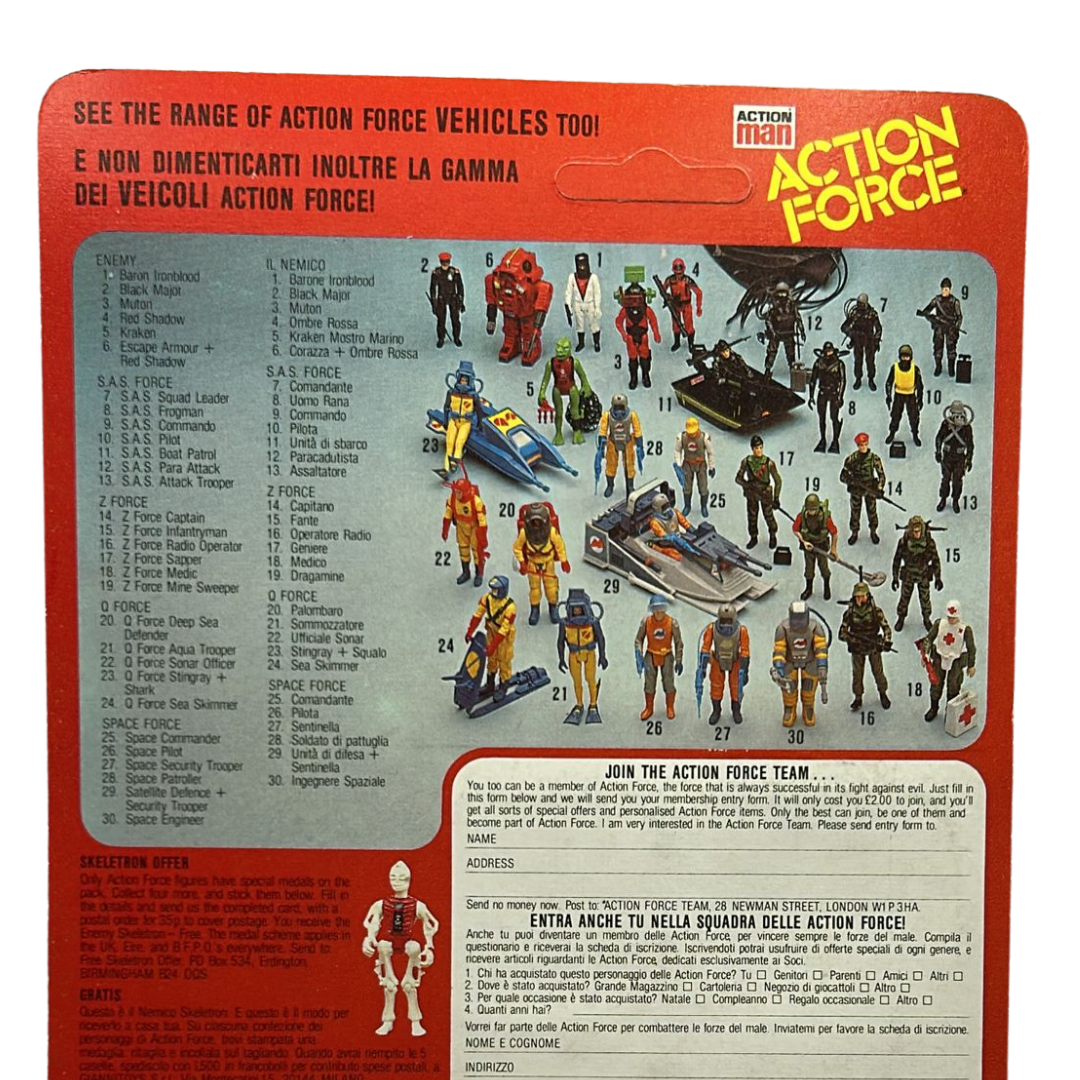 Action Force Sea Skimmer Q Force MOC Action Figure on card unpunched