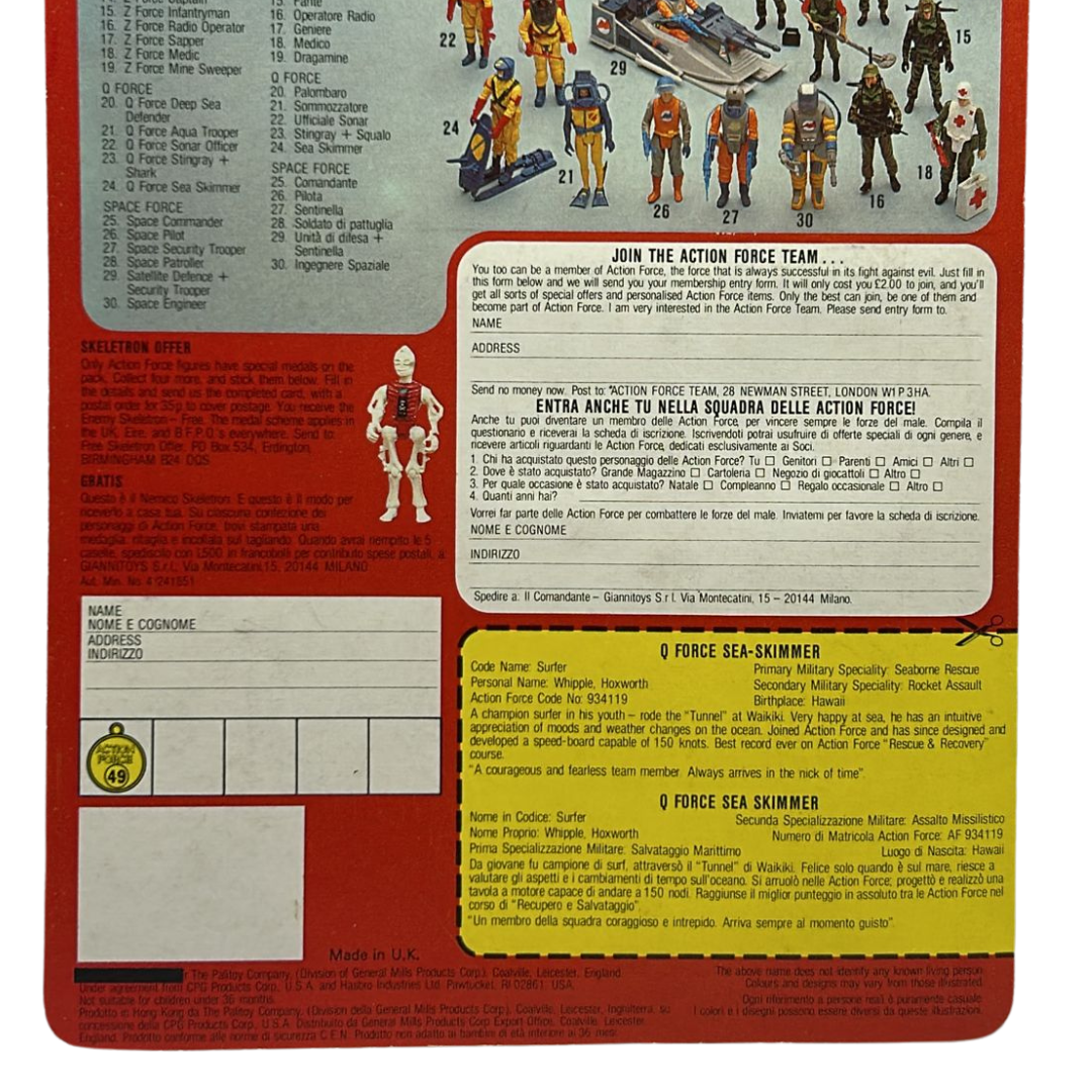 Action Force Sea Skimmer Q Force MOC Action Figure on card unpunched