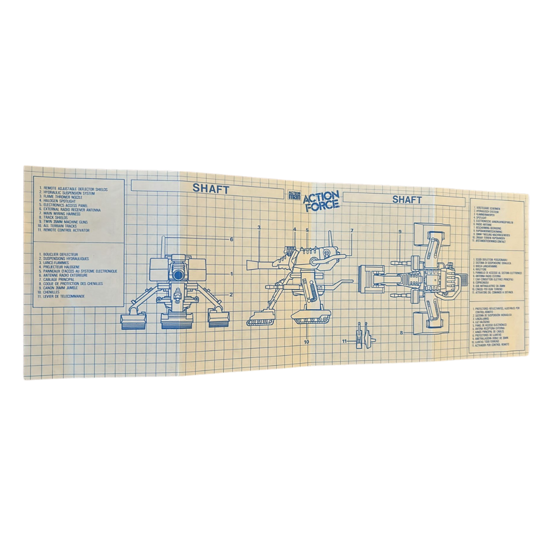 Action Force Shaft Palitoy instructions GI Joe Pac Rat 557B