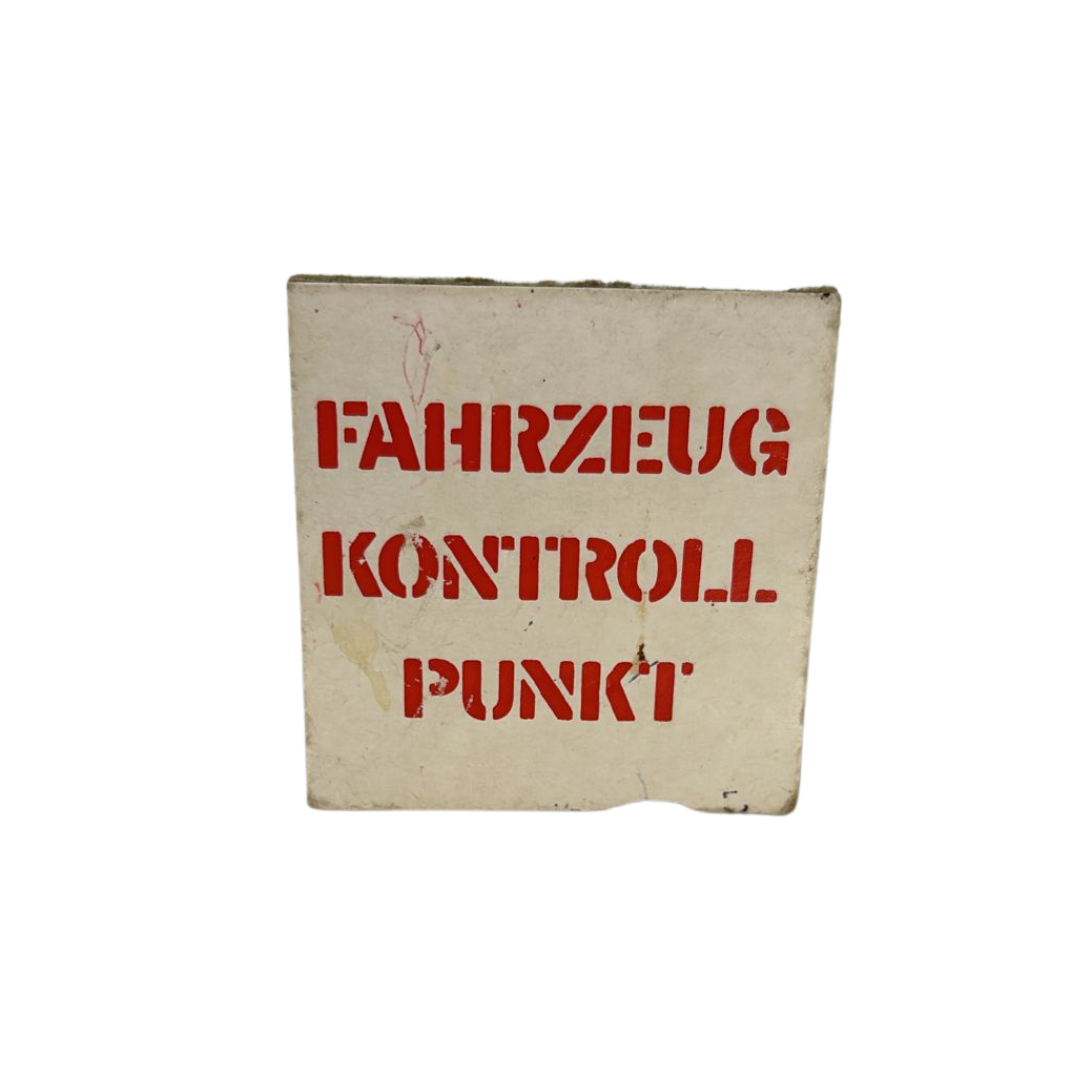Vintage Action Man Escape from Colditz vehicle checkpoint sign
