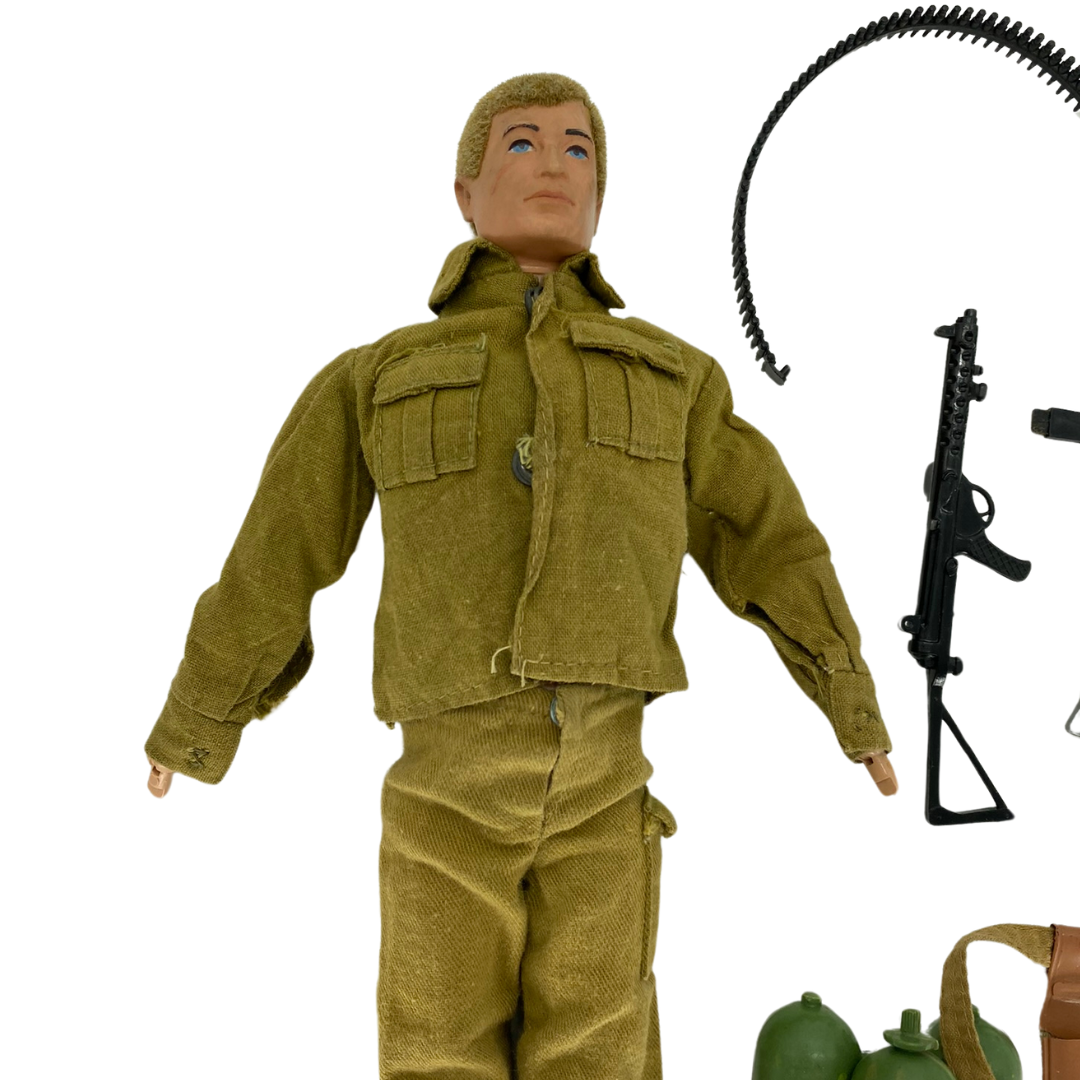 Vintage Action Man figure & Australian Jungle Fighter Parts & Outfit Palitoy