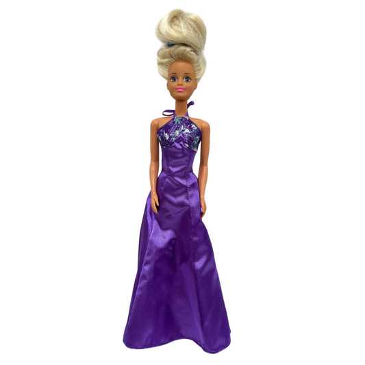 Barbie 1994 genuine doll by Hasbro in purple datenight dress