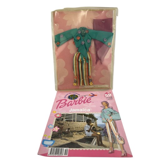 Barbie Discover The World With Barbie Jamaica issue #59 magazine & outfit