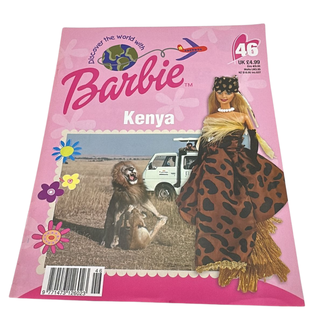 Barbie Discover The World With Barbie Kenya issue #46 magazine & outfit