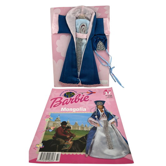 Barbie Discover The World With Barbie Mongolia issue #37 magazine & outfit