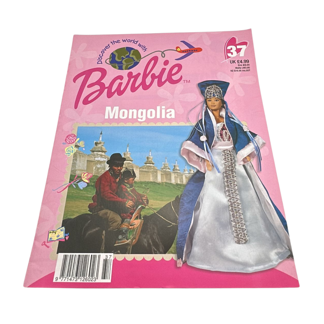 Barbie Discover The World With Barbie Mongolia issue #37 magazine & outfit