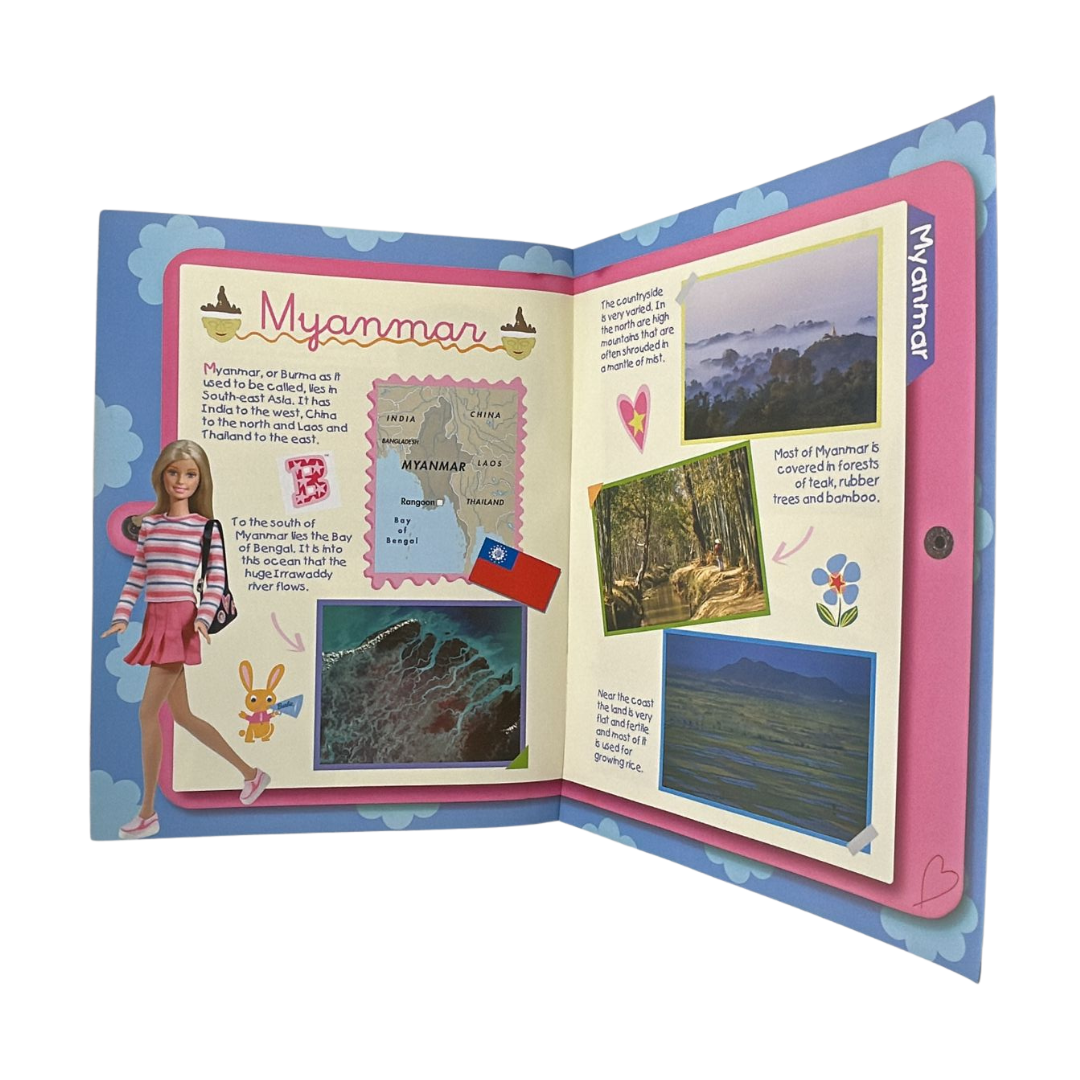 Barbie Discover The World With Barbie Myanmar issue #55 magazine & outfit