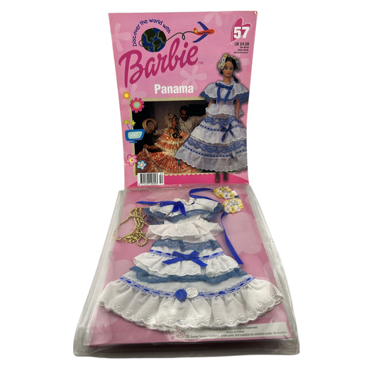 Barbie Discover The World With Barbie Panama issue #57 magazine & outfit