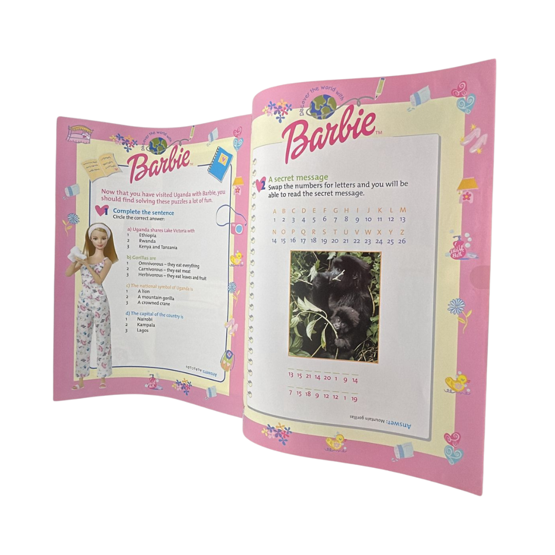 Barbie Discover The World With Barbie Uganda issue #54 magazine & outfit