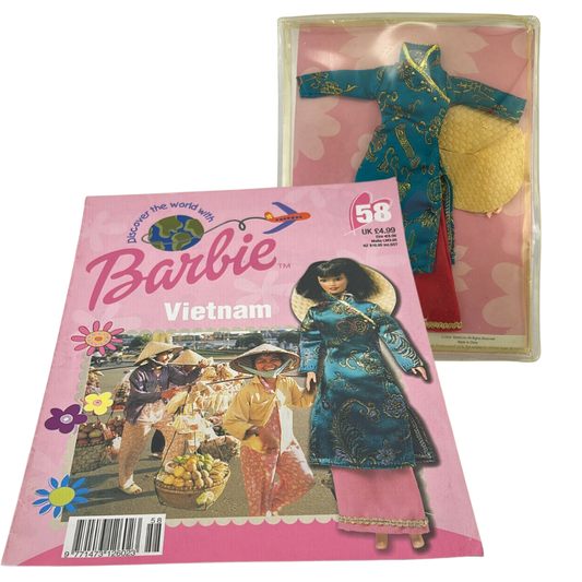 Barbie Discover The World With Barbie Vietnam issue #58 magazine & outfit