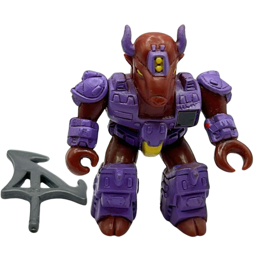Battle Beasts Bloodthirsty Bison complete & working rub (wood) by Hasbro 304A