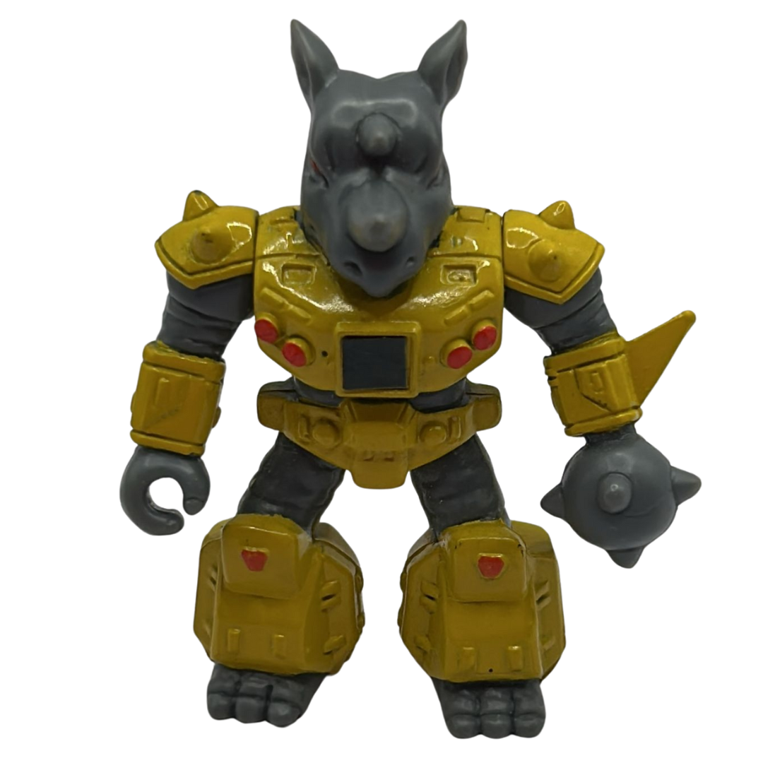 Battle Beasts Hare Rocky Rhino complete & working rub (fire) by Hasbro 303A